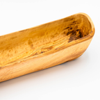 Rustikale Baguetteschale aus Olivenholz