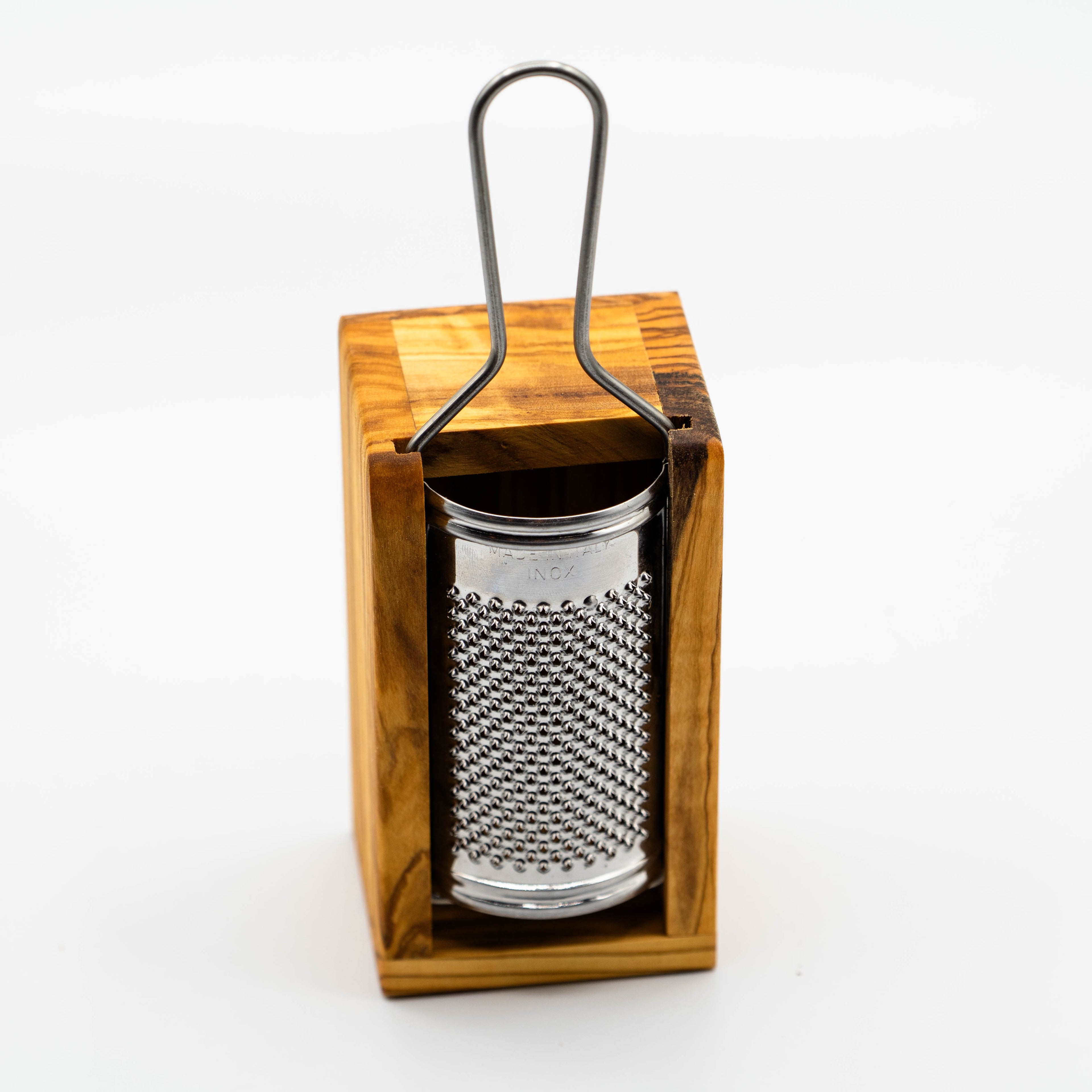 Parmesanreibe aus Olivenholz (18cm)