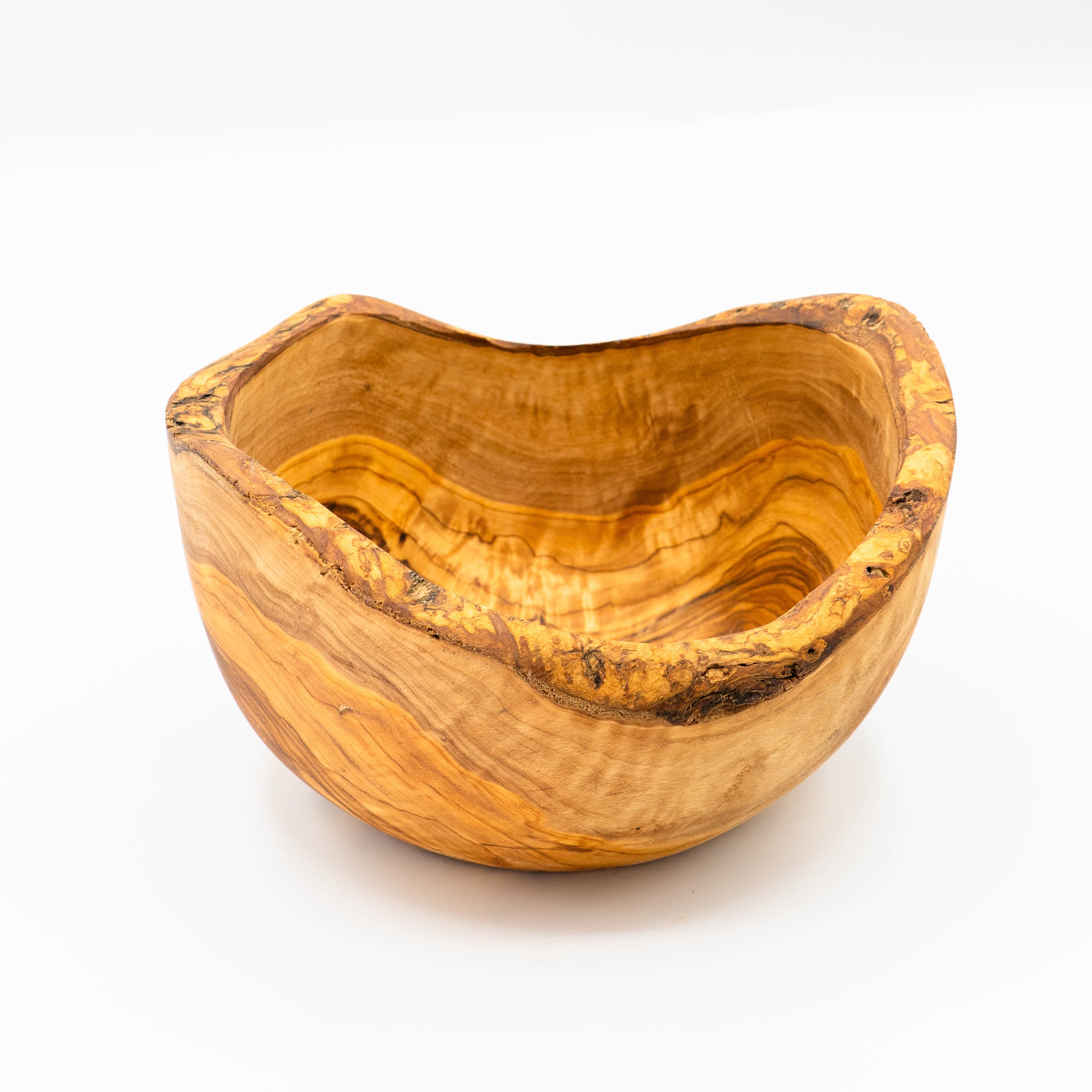 Runde Rustikale Schalen aus Olivenholz