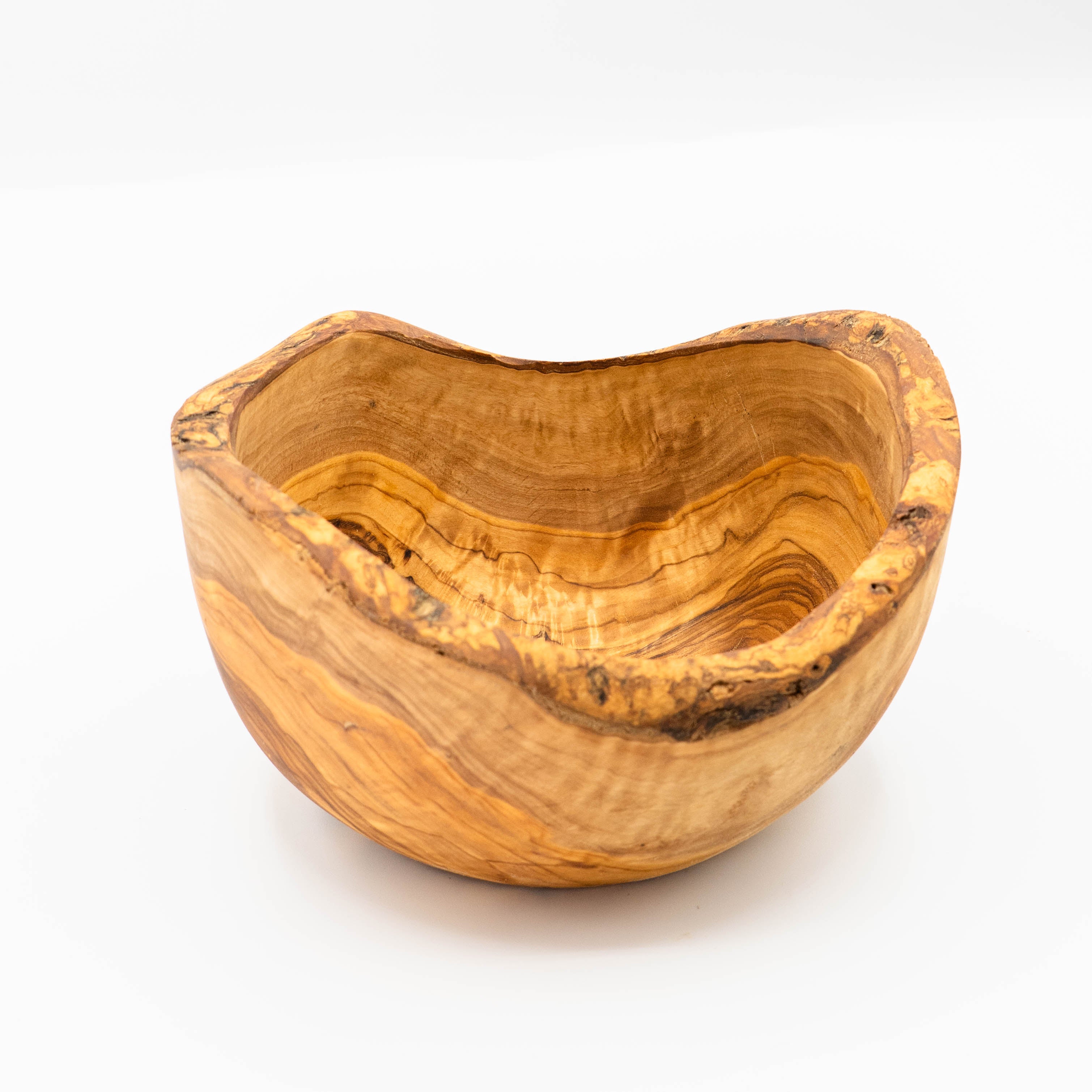 Runde Rustikale Schalen aus Olivenholz