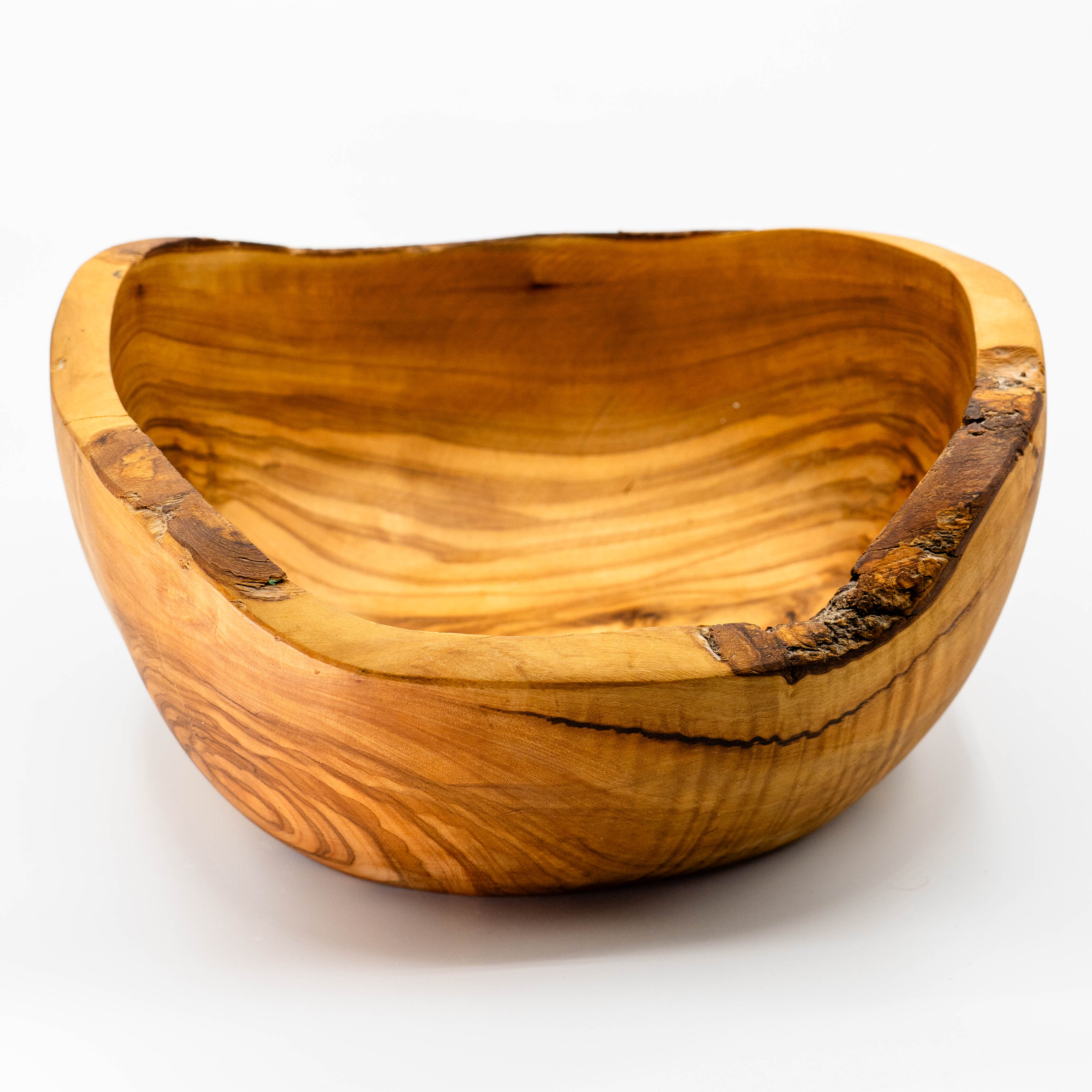 Runde Rustikale Schalen aus Olivenholz