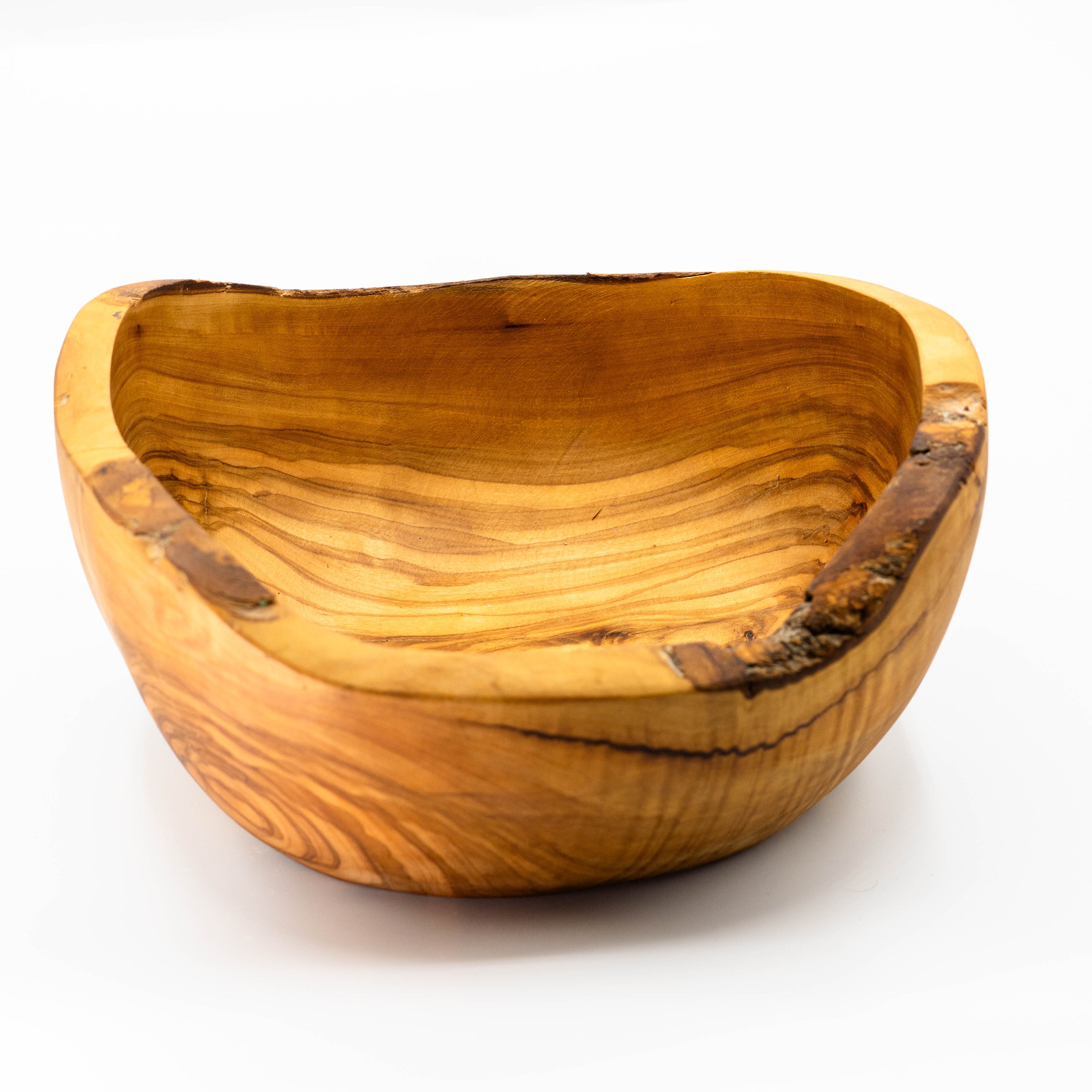 Runde Rustikale Schalen aus Olivenholz