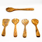 Kochbesteck 6-Set aus Olivenholz
