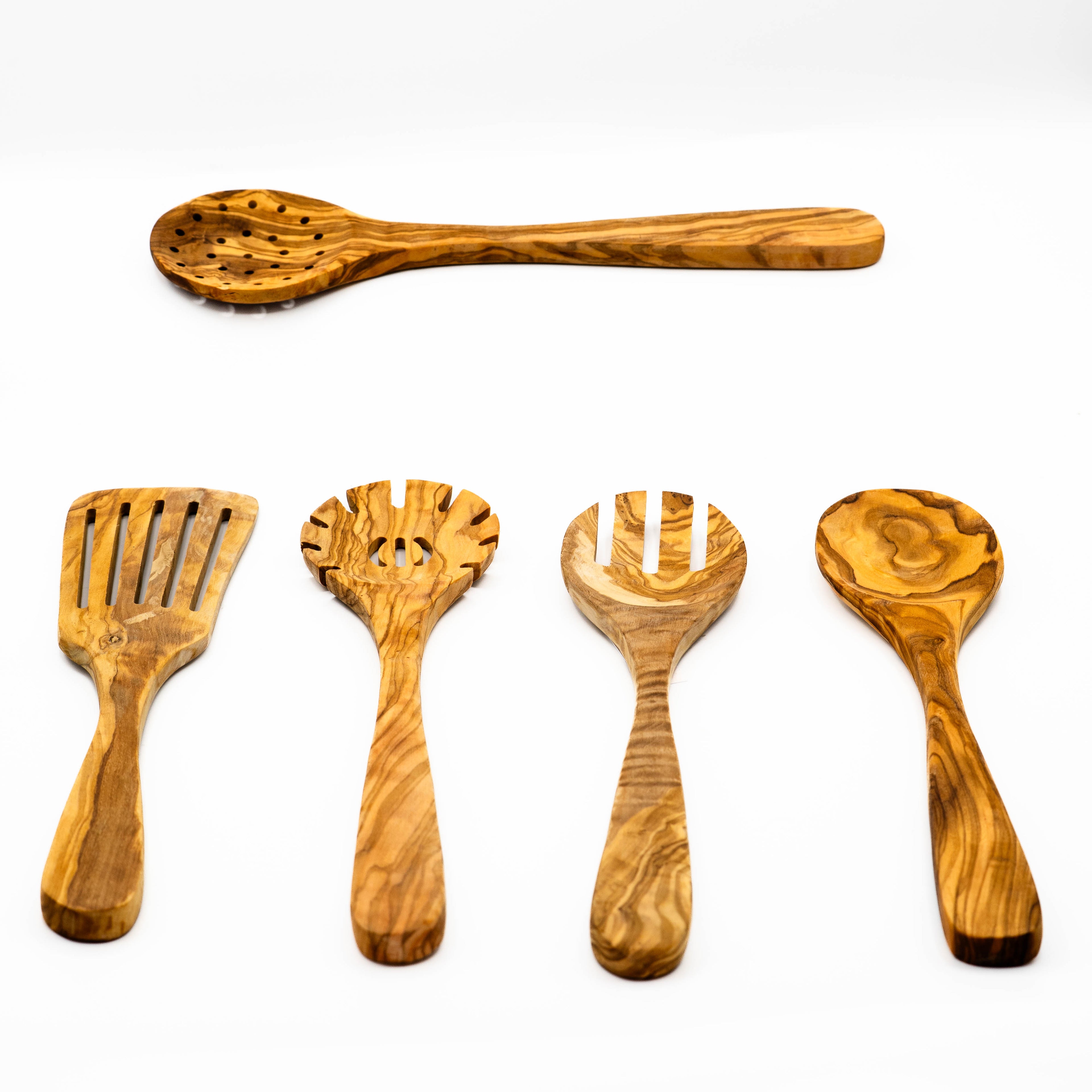 Kochbesteck 6-Set aus Olivenholz