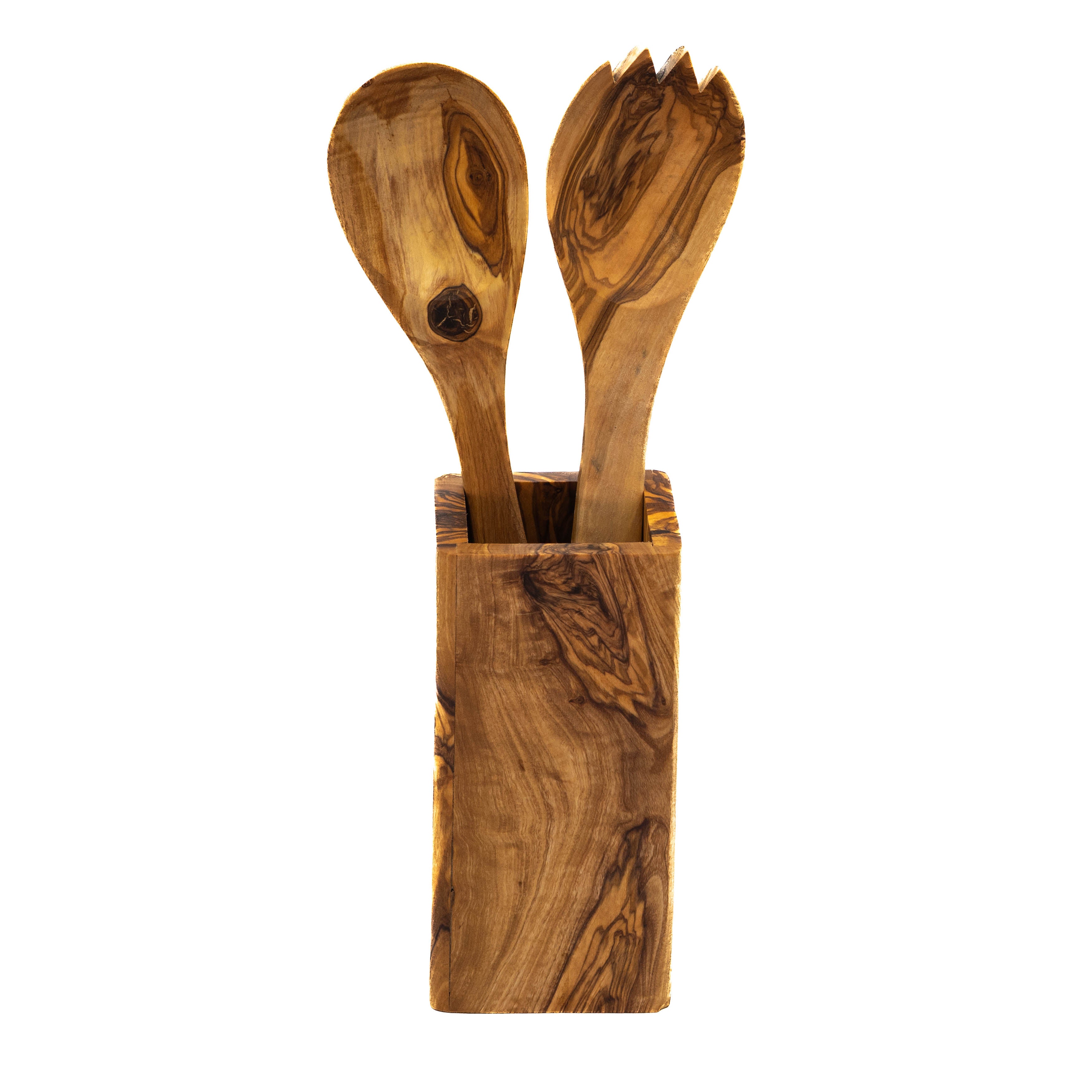 Salatbesteck 2er/3er SET aus Olivenholz