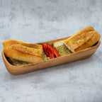 Rustikale Baguetteschale aus Olivenholz