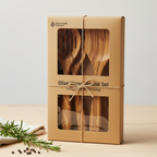 Olivenholz Küchenbesteck in einer Verpackung