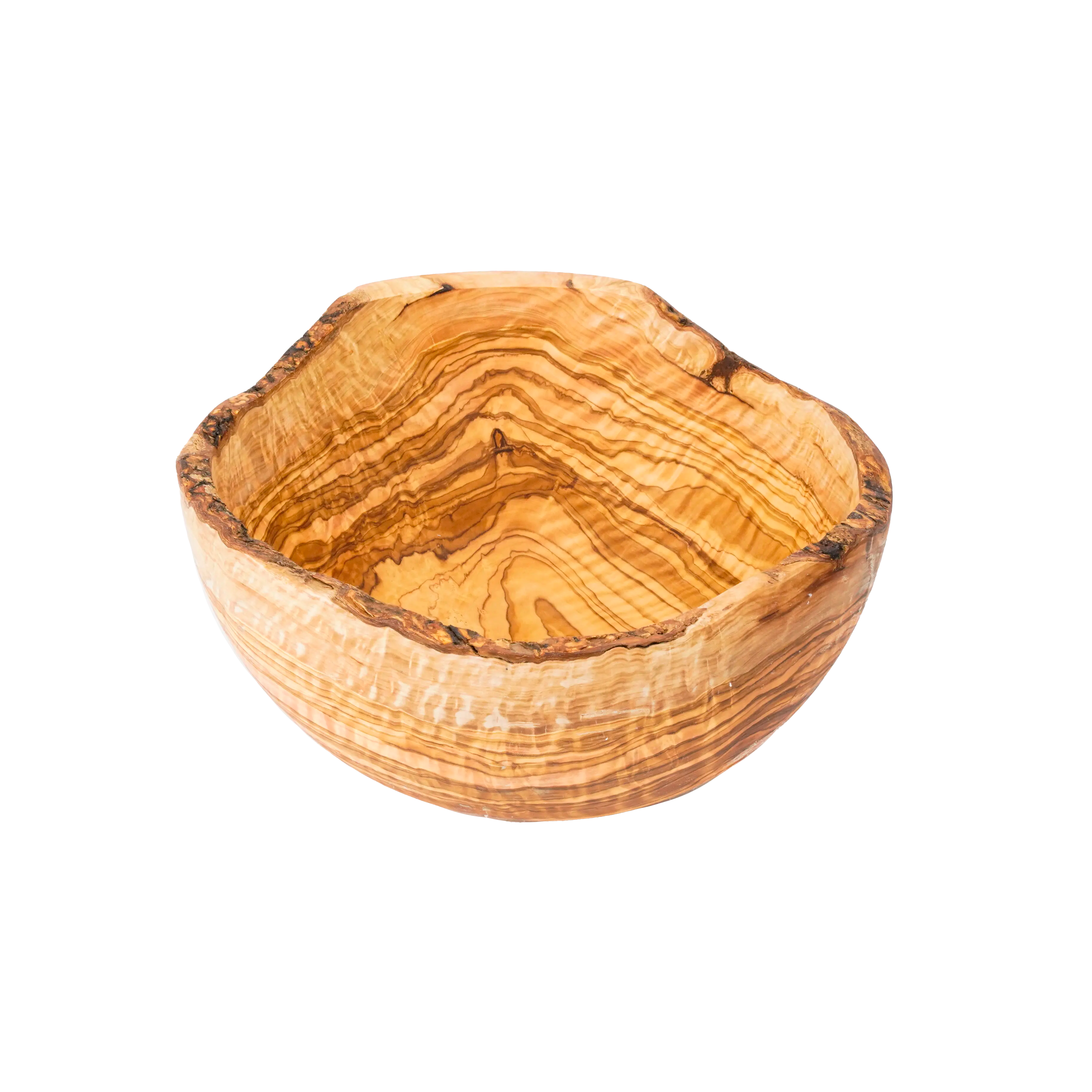 Runde Rustikale Schalen aus Olivenholz