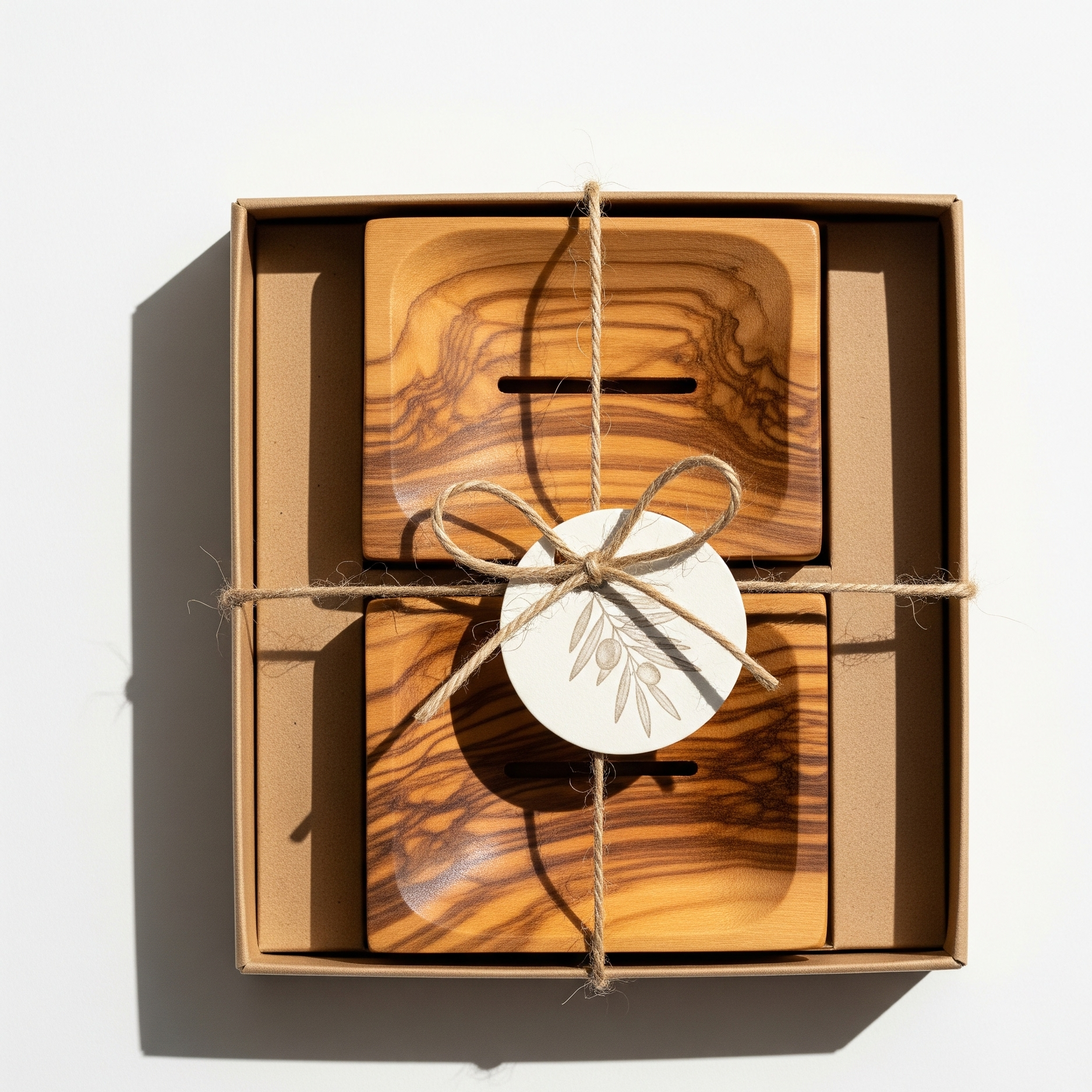 Zwei Seifenschalen verpackt